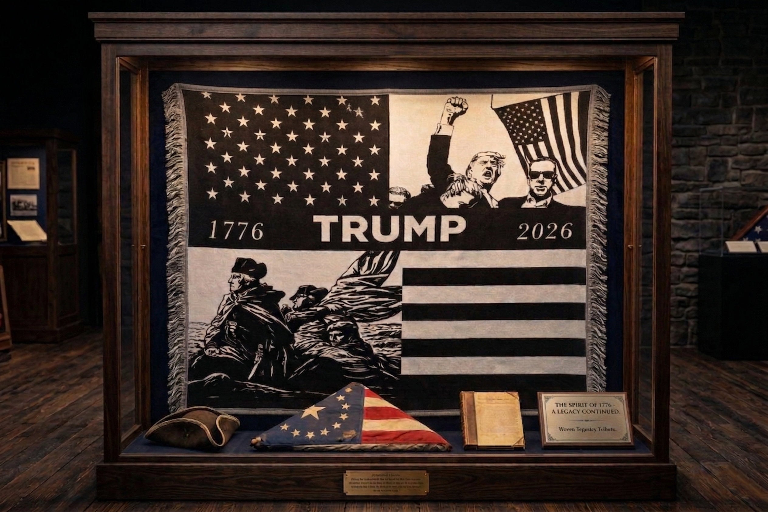 Officially Endorsed Trump America 250 Travel Blanket